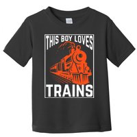 This  loves trains locomotives and wagon! boys train Toddler T-Shirt