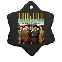 Thug Life Trump Vance Kennedy Elon Ceramic Star Ornament