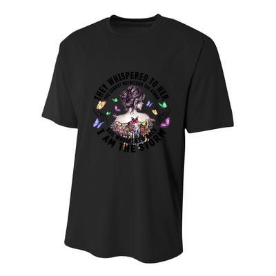 Tattoo Lady They Whispered To Her You Cannot Withstand Storm Gift Youth Performance Sprint T-Shirt