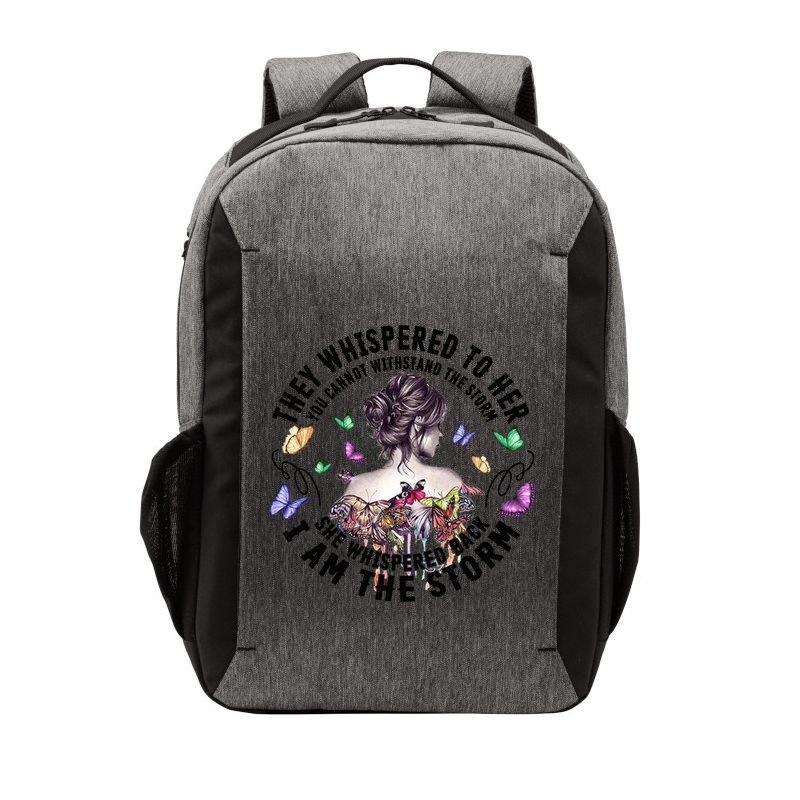 Tattoo Lady They Whispered To Her You Cannot Withstand Storm Gift Vector Backpack