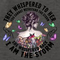 Tattoo Lady They Whispered To Her You Cannot Withstand Storm Gift Vector Backpack
