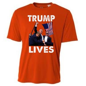 Trump Live Trump Shot Fist Pump Cooling Performance Crew T-Shirt