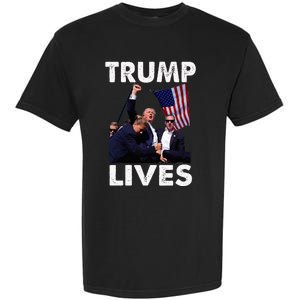 Trump Live Trump Shot Fist Pump Garment-Dyed Heavyweight T-Shirt