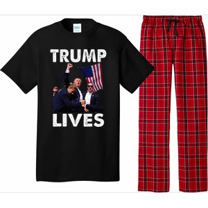 Trump Live Trump Shot Fist Pump Pajama Set