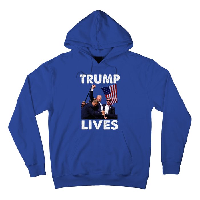 Trump Live Trump Shot Fist Pump Hoodie