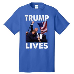 Trump Live Trump Shot Fist Pump Tall T-Shirt