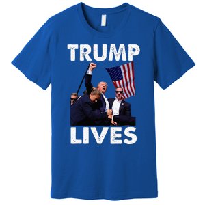 Trump Live Trump Shot Fist Pump Premium T-Shirt