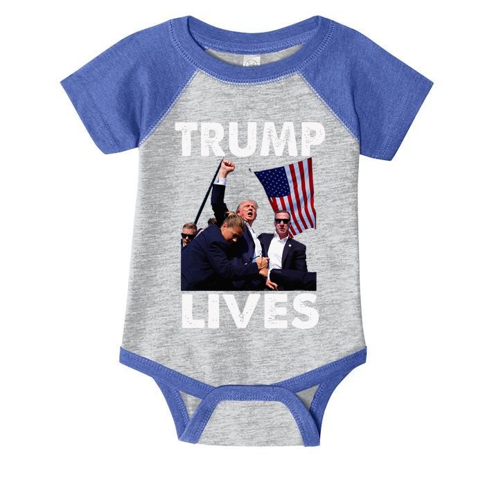 Trump Live Trump Shot Fist Pump Infant Baby Jersey Bodysuit