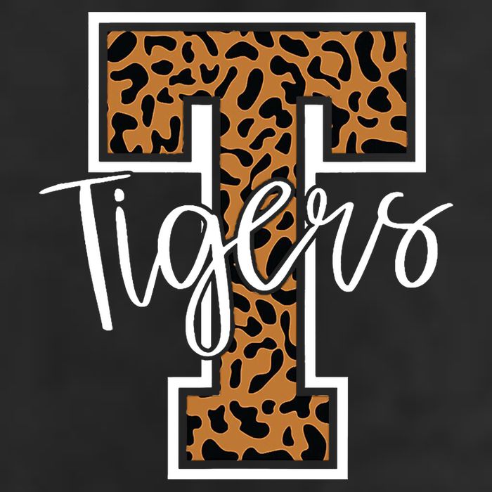 T Letter Tigers 7 Panel Mesh Trucker Snapback Hat