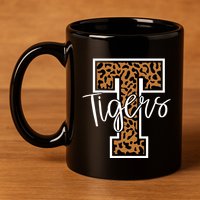 T Letter Tigers 11oz C Handle Ceramic Mug