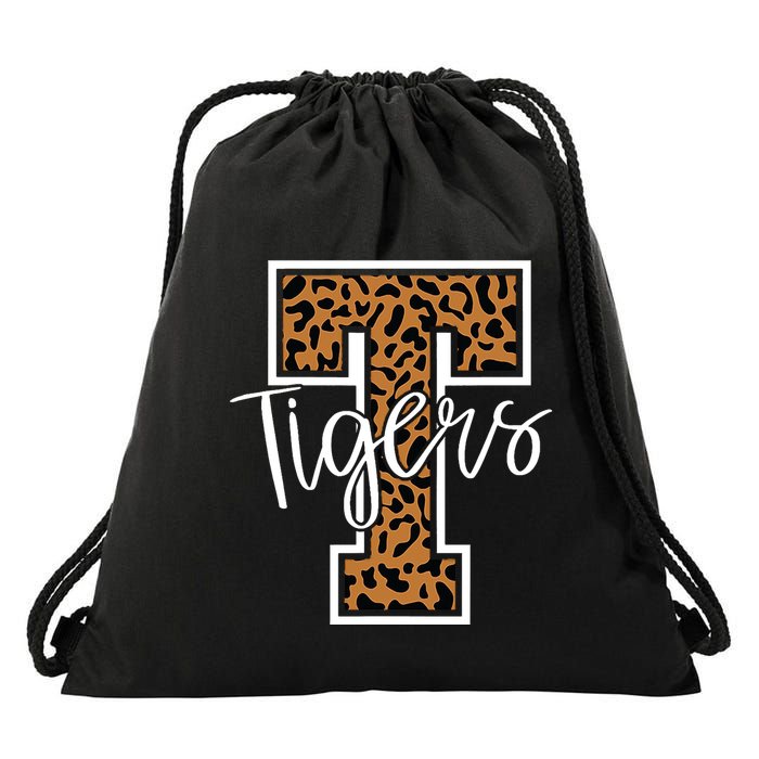 T Letter Tigers Drawstring Bag
