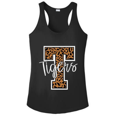 T Letter Tigers Ladies PosiCharge Competitor Racerback Tank