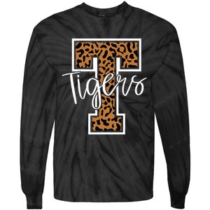 T Letter Tigers Tie-Dye Long Sleeve Shirt