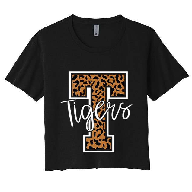T Letter Tigers Crop Top