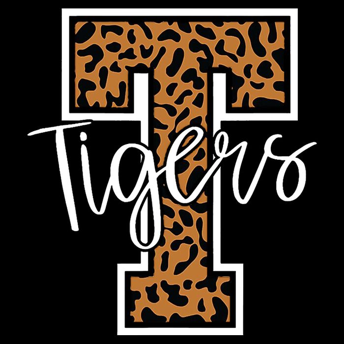 T Letter Tigers Women's V-Neck T-Shirt