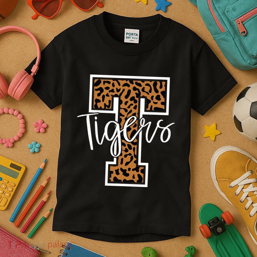 T Letter Tigers Kids T-Shirt