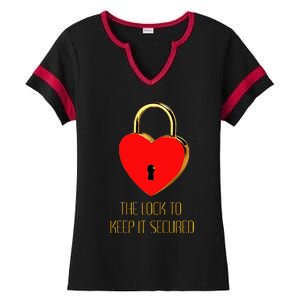 The Lock To Keep It Secured  Ladies Halftime Notch Neck Tee