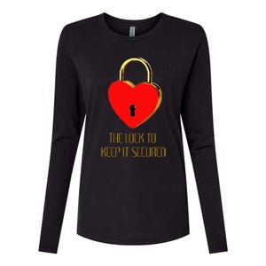 The Lock To Keep It Secured  Womens Cotton Relaxed Long Sleeve T-Shirt