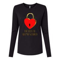 The Lock To Keep It Secured  Womens Cotton Relaxed Long Sleeve T-Shirt