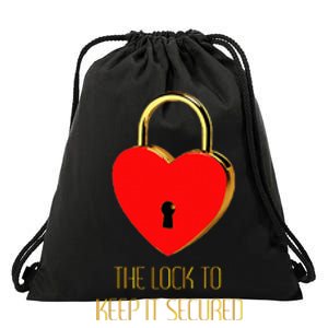 The Lock To Keep It Secured  Drawstring Bag