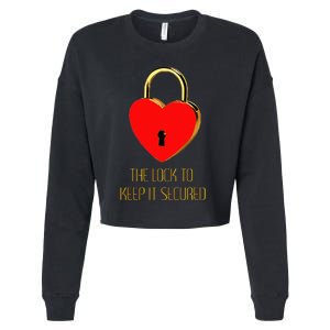 The Lock To Keep It Secured  Cropped Pullover Crew