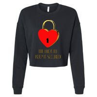 The Lock To Keep It Secured  Cropped Pullover Crew