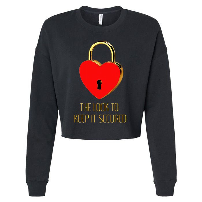 The Lock To Keep It Secured  Cropped Pullover Crew