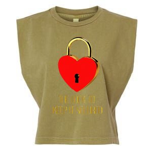 The Lock To Keep It Secured  Garment-Dyed Women's Muscle Tee