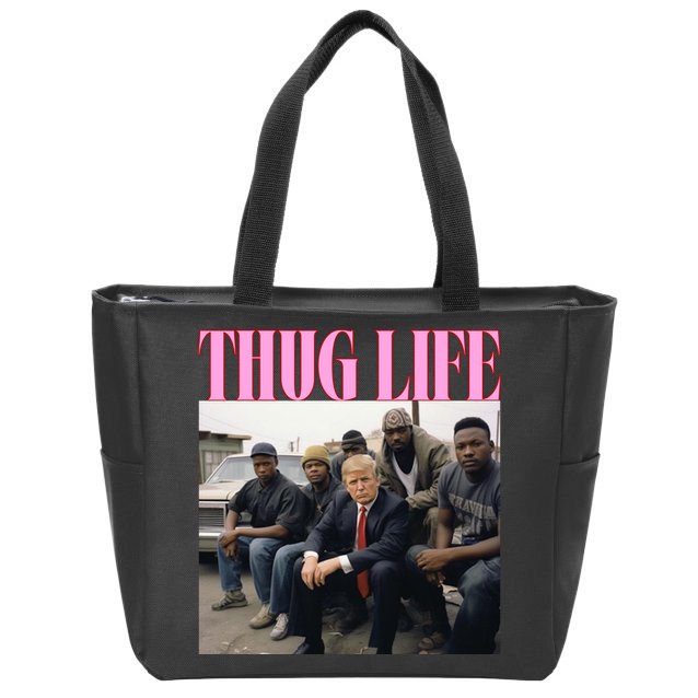 Thug Life Trump’S Kangaroo Conviction Zip Tote Bag