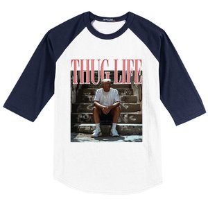 Thug Life Trump  Funny Trump Republican Baseball Sleeve Shirt