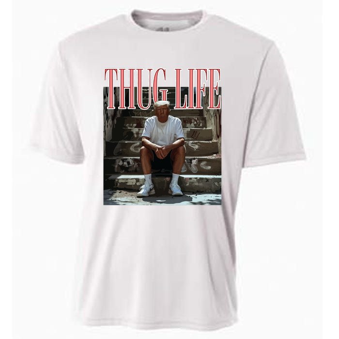 Thug Life Trump  Funny Trump Republican Cooling Performance Crew T-Shirt