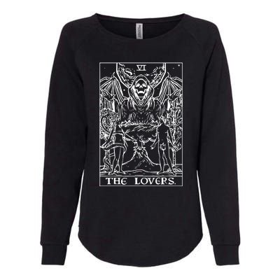 The Lovers Tarot Card Halloween Grim Reaper Gothic Horror Womens California Wash Sweatshirt