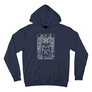 The Lovers Tarot Card Halloween Grim Reaper Gothic Horror Hoodie