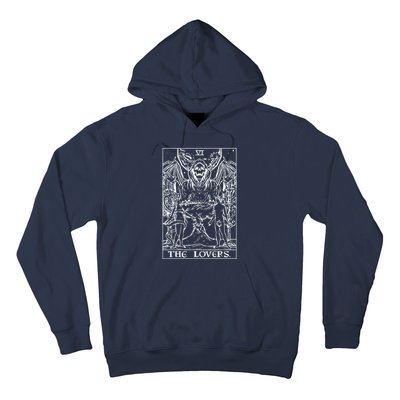 The Lovers Tarot Card Halloween Grim Reaper Gothic Horror Hoodie