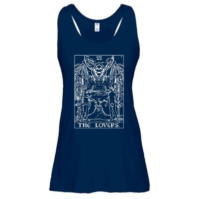 The Lovers Tarot Card Halloween Grim Reaper Gothic Horror Ladies Essential Flowy Tank