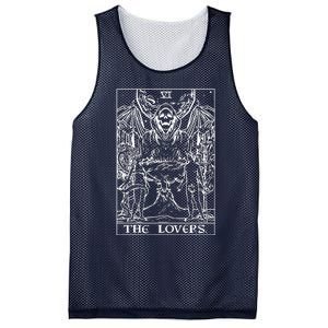 The Lovers Tarot Card Halloween Grim Reaper Gothic Horror Mesh Reversible Basketball Jersey Tank