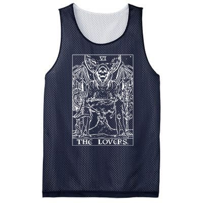 The Lovers Tarot Card Halloween Grim Reaper Gothic Horror Mesh Reversible Basketball Jersey Tank