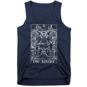 The Lovers Tarot Card Halloween Grim Reaper Gothic Horror Tank Top