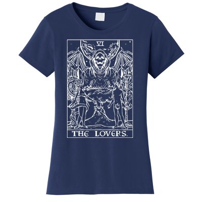 The Lovers Tarot Card Halloween Grim Reaper Gothic Horror Women's T-Shirt