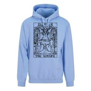 The Lovers Tarot Card Halloween Grim Reaper Gothic Horror Unisex Surf Hoodie