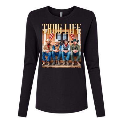 Thug Life Trump Vance Kennedy Elon Womens Cotton Relaxed Long Sleeve T-Shirt