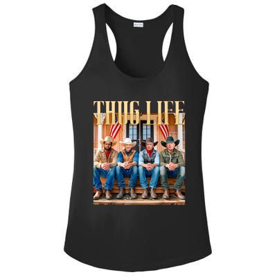 Thug Life Trump Vance Kennedy Elon Ladies PosiCharge Competitor Racerback Tank