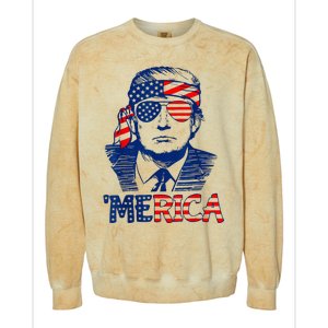 Trump Lives Trump Fight Fight Fight 2024 Colorblast Crewneck Sweatshirt