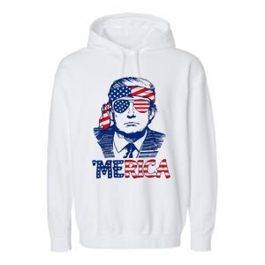 Trump Lives Trump Fight Fight Fight 2024 Garment-Dyed Fleece Hoodie