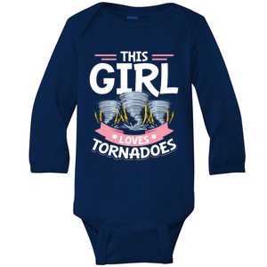 This Loves Tornadoes Tornado Chasing Storm Hunting Gift Baby Long Sleeve Bodysuit