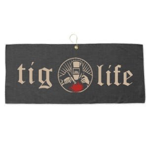 Tig Life Tungsten Inert Gas Welder Gtaw Arc Welding Large Microfiber Waffle Golf Towel