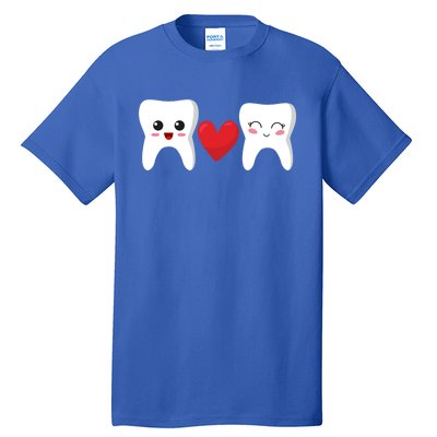 Tg Love Teeth Dentist Valentines Day Costume Dental Gift Tall T-Shirt