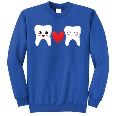 Tg Love Teeth Dentist Valentines Day Costume Dental Gift Tall Sweatshirt