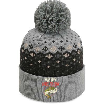 This Loves To Fish Bass Fishing Family Matching Gift The Baniff Cuffed Pom Beanie