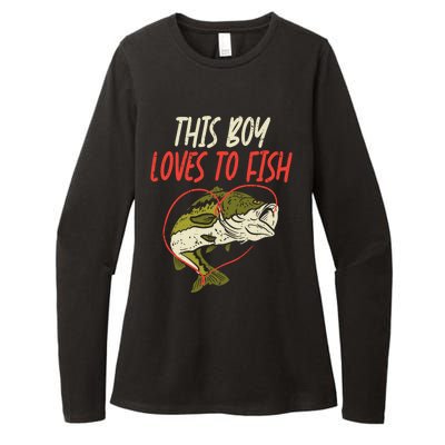 This Loves To Fish Bass Fishing Family Matching Gift Womens CVC Long Sleeve Shirt